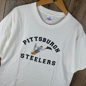 Ebbets Field Flannels NFL Pittsburgh Steelers 1954 Throwback T-Shirt White Men M